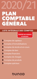 PLAN COMPTABLE GENERAL 2020/2021 - LISTE INTEGRALE DES COMPTES