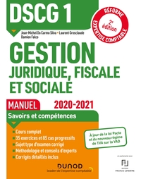 DSCG1 Gestion juridique, fiscale et sociale - Manuel - 2020-2021