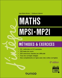 MATHS MPSI-MP2I - METHODES ET EXERCICES - 6E ED.