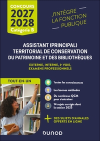 Concours Assistant (principal) territorial de conservation du patrimoine et des bibliothèques - 2027