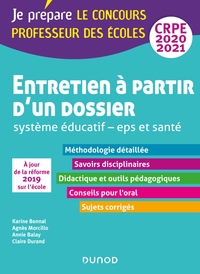 Entretien à partir d'un dossier - Système éducatif - EPS et Santé - CRPE 2020-2021