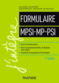 Formulaire MPSI-MP-PSI - 7e éd.