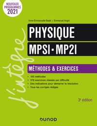 PHYSIQUE METHODES ET EXERCICES MPSI-MP2I - 3E ED.
