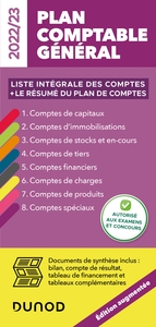 PLAN COMPTABLE GENERAL 2022/23 - EDITION AUGMENTEE - LISTE INTEGRALE DES COMPTES + DOCUMENTS DE SYNT