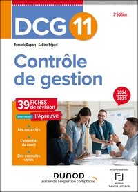 DCG 11 - CONTROLE DE GESTION - DCG 11 - DCG 11 CONTROLE DE GESTION - FICHES DE REVISION - 3E ED.