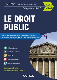 TOUS CONCOURS FONCTION PUBLIQUE - T01 - LE DROIT PUBLIC 2022-2023 - CATEGORIES A, B ET C - DROIT CON