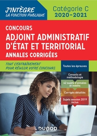 Concours Adjoint administratif Etat & Territorial - Annales corrigées -  2020-2021