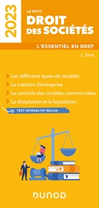 LE PETIT DROIT DES SOCIETES 2023 - L'ESSENTIEL EN BREF