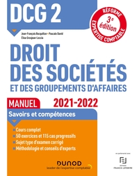 DCG 2 Droit des sociétés et des groupements d'affaires - Manuel - 2021/2022