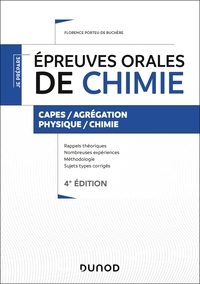 EPREUVES ORALES DE CHIMIE - 4E ED. - CAPES/AGREGATION