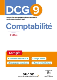 DCG 9 Comptabilité - Corrigés - 4e éd.