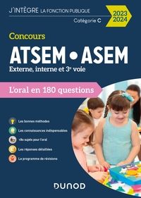 CONCOURS ATSEM/ASEM 2023/2024 - L'ORAL EN 180 QUESTIONS
