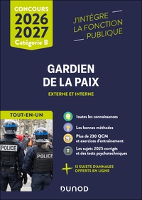 Concours Gardien de la paix 2026 - 2027