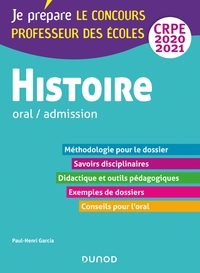 HISTOIRE - PROFESSEUR DES ECOLES - ORAL / ADMISSION - CRPE 2020-2021