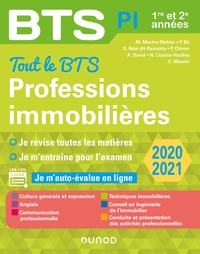 TOUT LE BTS PROFESSIONS IMMOBILIERES - 2020-2021 - 1RE ET 2E ANNEES