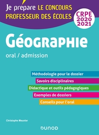 GEOGRAPHIE - PROFESSEUR DES ECOLES - ORAL / ADMISSION - CRPE 2020-2021