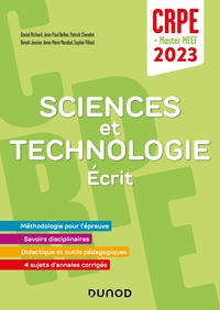 Concours Professeur des écoles - Sciences et technologie  - Ecrit - CRPE 2023 - Master MEEF