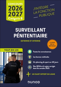 CONCOURS SURVEILLANT PENITENTIAIRE - TOUT-EN-UN - CONCOURS EXTERNE ET INTERNE 2026-2027