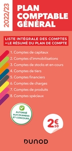 PLAN COMPTABLE GENERAL 2022/23 - LISTE INTEGRALE DES COMPTES