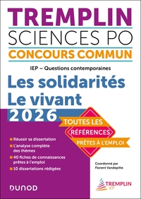 TREMPLIN CONCOURS IEP QUESTIONS CONTEMPORAINES 2026 - LES SOLIDARITES - NOUVEAU THEME