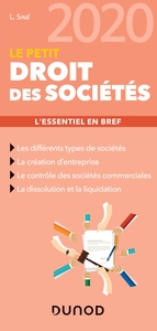 LE PETIT DROIT DES SOCIETES 2020 - L'ESSENTIEL EN BREF