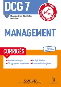 DCG 7 Management - Corrigés - 2e éd.