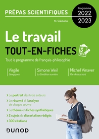 Le travail - Tout-en-fiches - Prépas scientifiques Français-philosophie - Programme 2022-2023