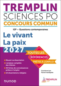 TREMPLIN CONCOURS IEP QUESTIONS CONTEMPORAINES 2027 - LE VIVANT - NOUVEAU THEME