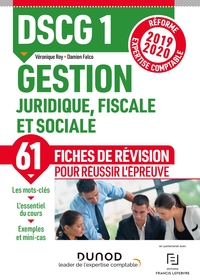 DSCG 1 Gestion juridique, fiscale et sociale - Fiches de révision - Réforme 2019-2020