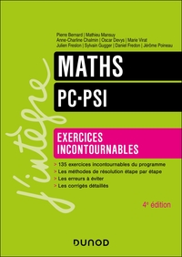 MATHS - EXERCICES INCONTOURNABLES - PC-PSI - 4E ED.