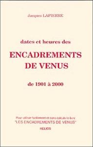 Dates et heures des encadrements de Vénus