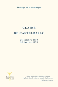 Claire de Castelbajac 26 octobre 1953 – 22 janvier 1975