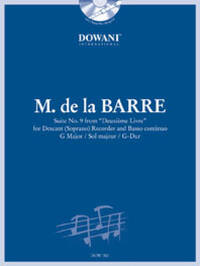 SUITE NO.9 FROM "DEUXIEME LIVRE" G MAJOR FLUTE A BEC +CD