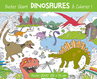 POSTER GEANT DINOSAURES A COLORIER