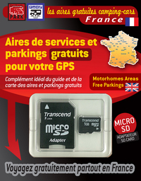 SDCARD POUR GPS GARMIN AIRES GRATUITES ET PARKINGS GRATUITS FRANCE