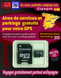 SDCARD GPS GARMIN AIRES GRATUITES ET PARKINGS GRATUITS ESPAGNE