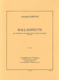 GHIDONI BALLADINETTE CLARINET OR ALTO OR TENOR SAXOPHONE & PIANO BOOK