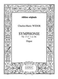 WIDOR SYMPHONIE NO3 OP13 ORGAN BOOK
