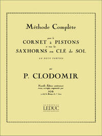 METHODE COMPLETE DE CORNET, VOL.1 - CORNET OU TOUT SAXHORN CLE DE SOL - CORNET - RECUEIL