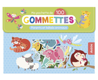 MA POCHETTE 100 GOMMETTES PARENTS ET BEBES ANIMAUX