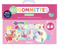 Ma pochette de 100 gommettes Licornes - qui brillent dans le noir