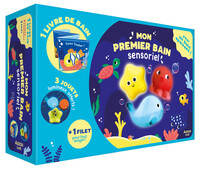 Mon coffret de bain sensoriel - pour un bain apaisant ! - Avec un livre et des jouets sensoriels et lumineux !