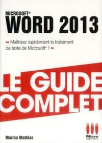 GUIDE COMPLET WORD 2013