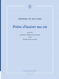 Prière d'insérer ma vie
