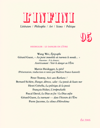 L'INFINI - HEIDEGGER : LE DANGER DE L'ETRE