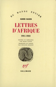 LETTRES D'AFRIQUE - (1914-1931)