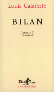CARNETS - X - BILAN - (1987-1988)