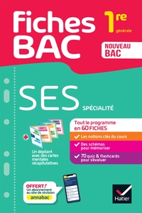 FICHES BAC - SES 1RE GENERALE (SPECIALITE) - TOUT LE PROGRAMME EN FICHES DE REVISION DETACHABLES