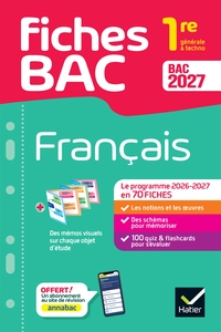 Fiches bac - Français 1re générale & techno Bac 2027