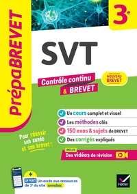 PREPABREVET SVT 3E - NOUVEAU BREVET 2025 - COURS, METHODES & SUJETS DE BREVET CORRIGES